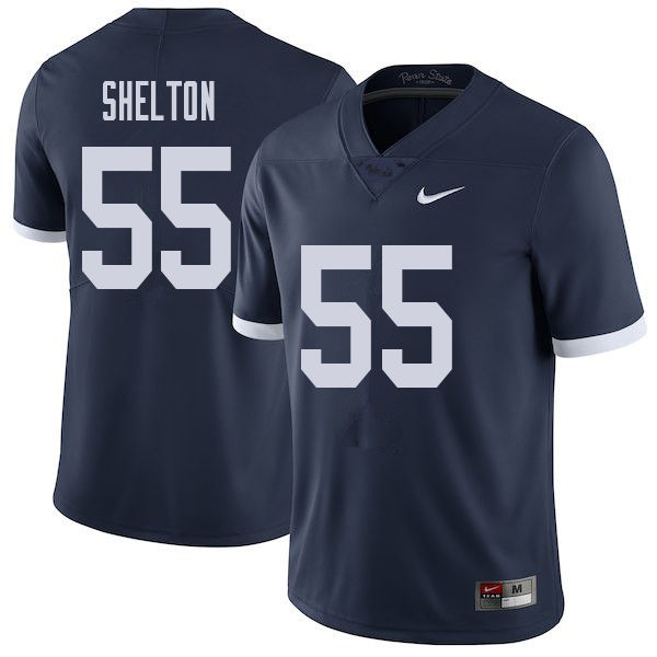 NCAA Nike Men's Penn State Nittany Lions Antonio Shelton #55 College Football Authentic Throwback Navy Stitched Jersey FYK3698VN